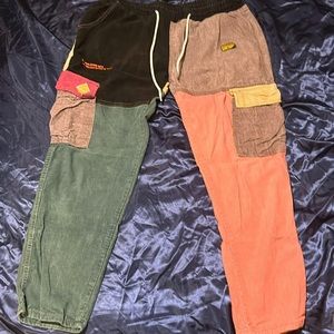 Vintage Stussy corduroy patchwork pants colorway